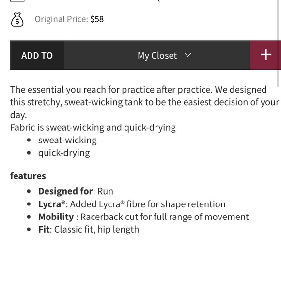 Lululemon Sun Setter Tank - Picture 9 of 9